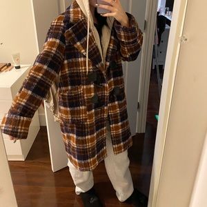 Madison Plaid winter coat. Size Small.